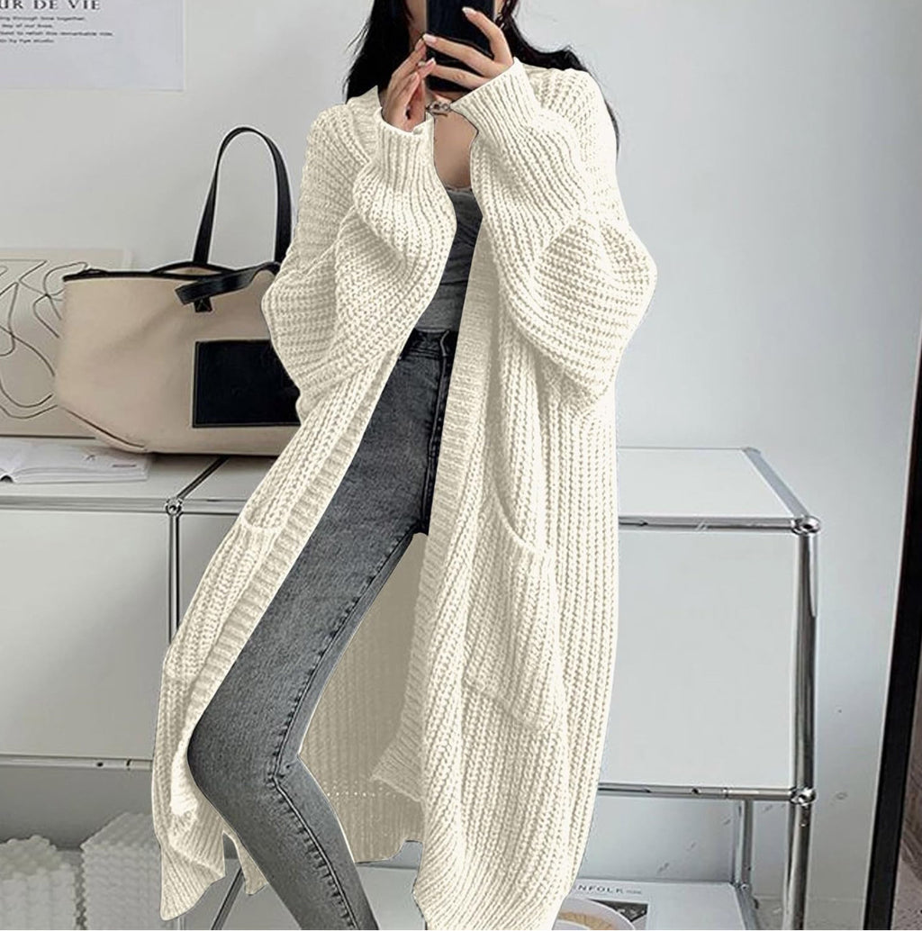 Idle Style Loose Thick Knitted Coat For Women - Blackthorn 31