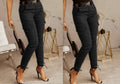 European And American Women's Trousers, Low-waisted Buttons, Solid Color Pockets - Blackthorn 31