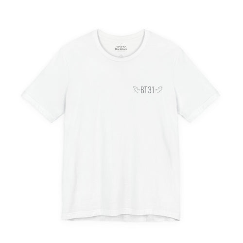 Audacity tarot card limited edition T-shirt by Printify featuring a detailed tarot card design on soft fabric.