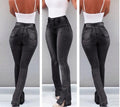 Blackthorn 31 stretch ripped jeans showing distressed denim with frayed holes and slim fit design.