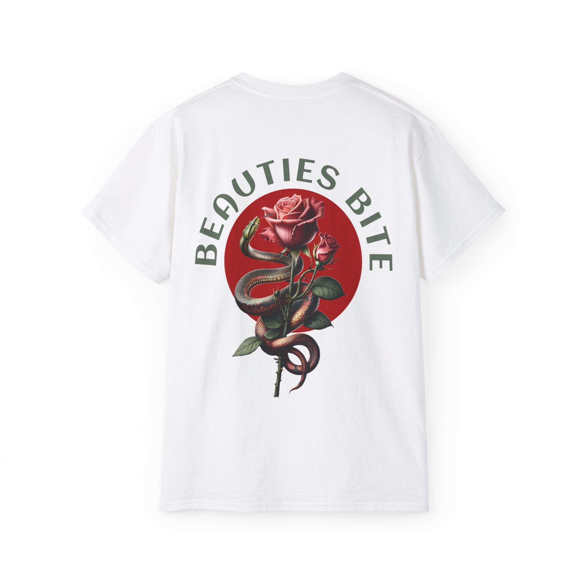 Unisex cotton T-shirt by Damned Threads featuring a back view with a simple, stylish design in white fabric.