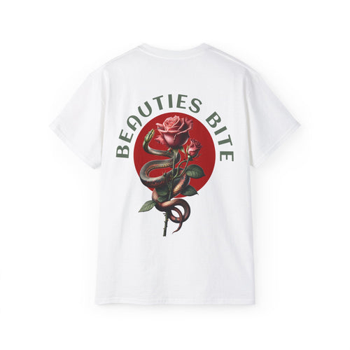 Unisex cotton T-shirt by Damned Threads featuring a back view with a simple, stylish design in white fabric.