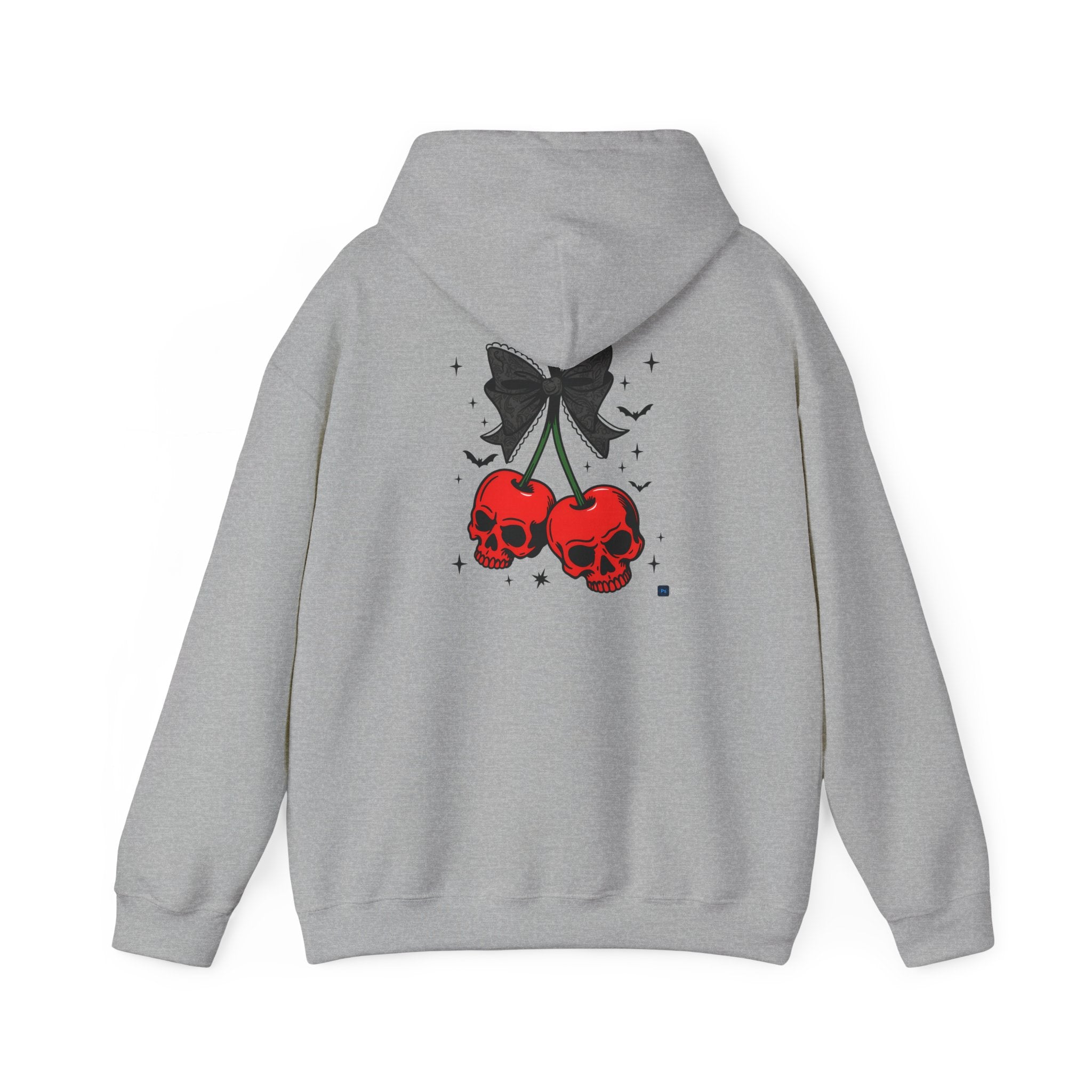 Cherry Skull Logo Hoodie — Gothic Cherry Skull Sweatshirt - Blackthorn 31