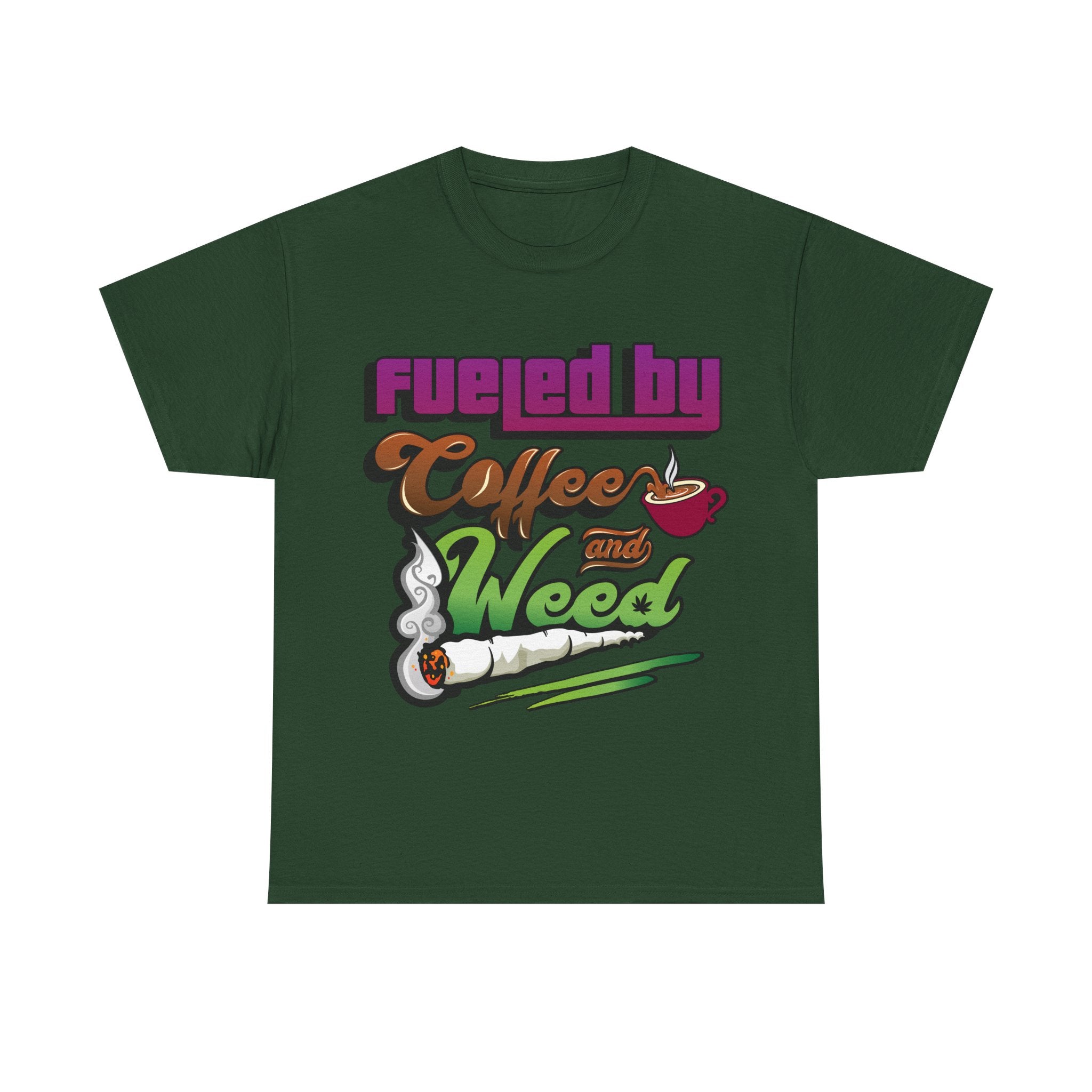 Fueled by Coffee and Weed Unisex Heavy Cotton Tee