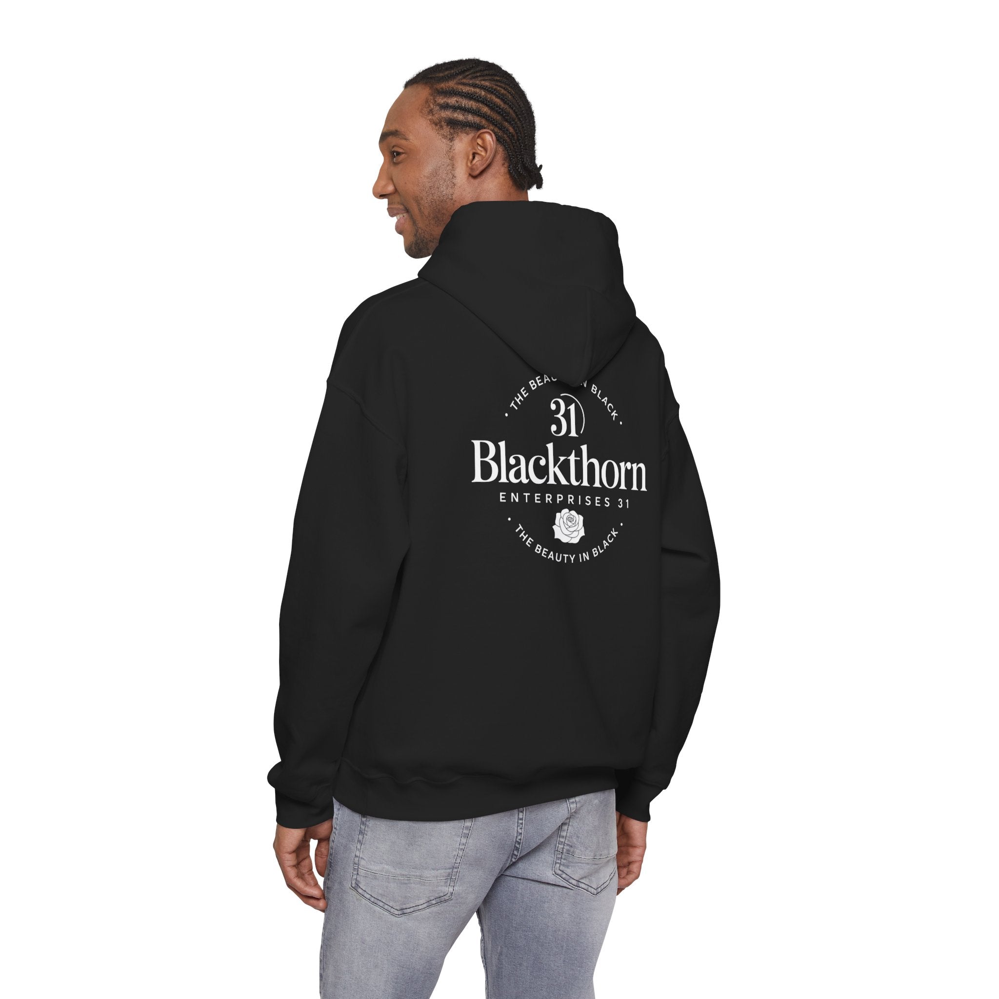 Blackthorn Logo Hoodie — Simple Black Logo Sweatshirt