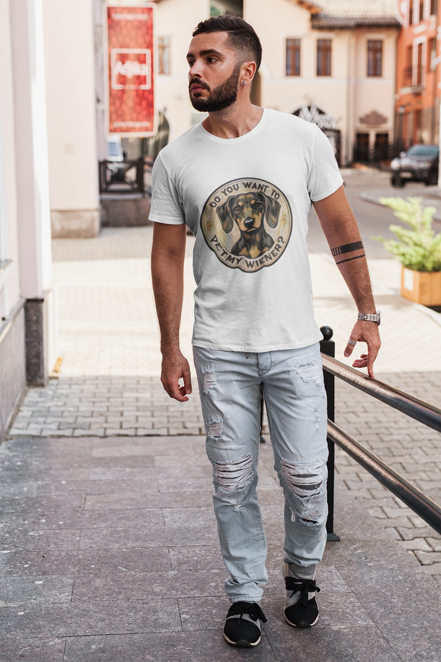 Do You Want To Pet My Wiener Graphic Tee - Blackthorn 31