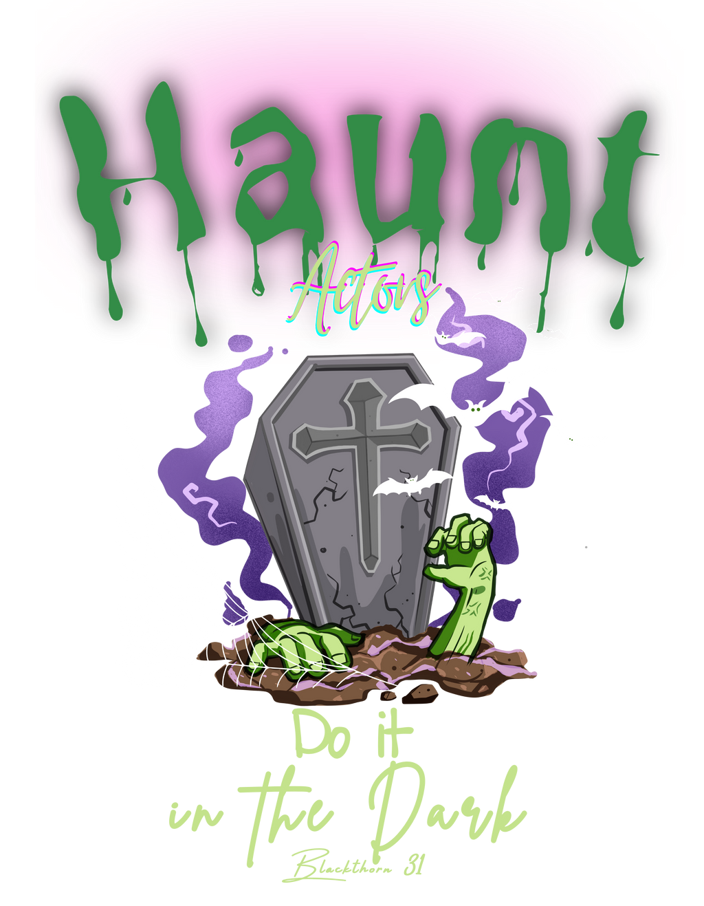 Haunt Crew Tee — in the dark - Blackthorn 31