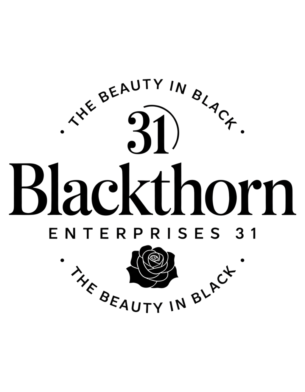 Blackthorn Logo Hoodie — Simple Black Logo Sweatshirt