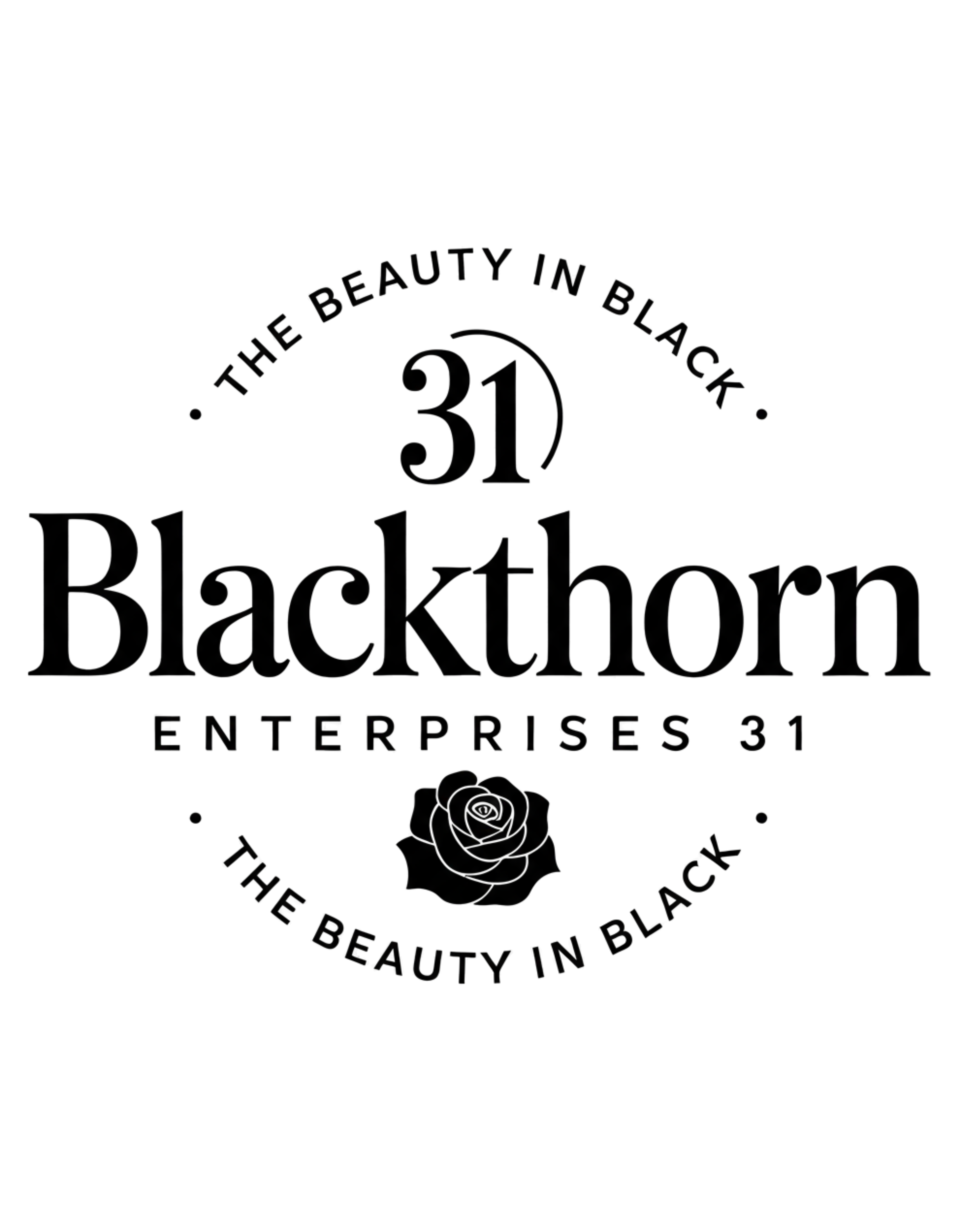 Blackthorn Logo Hoodie — Simple Black Logo Sweatshirt