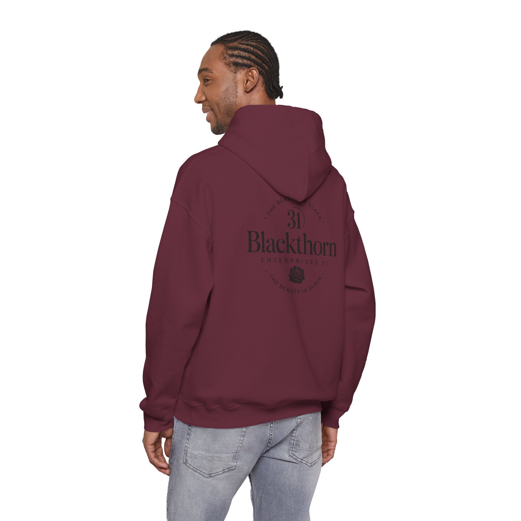Blackthorn Logo Hoodie — Simple Black Logo Sweatshirt
