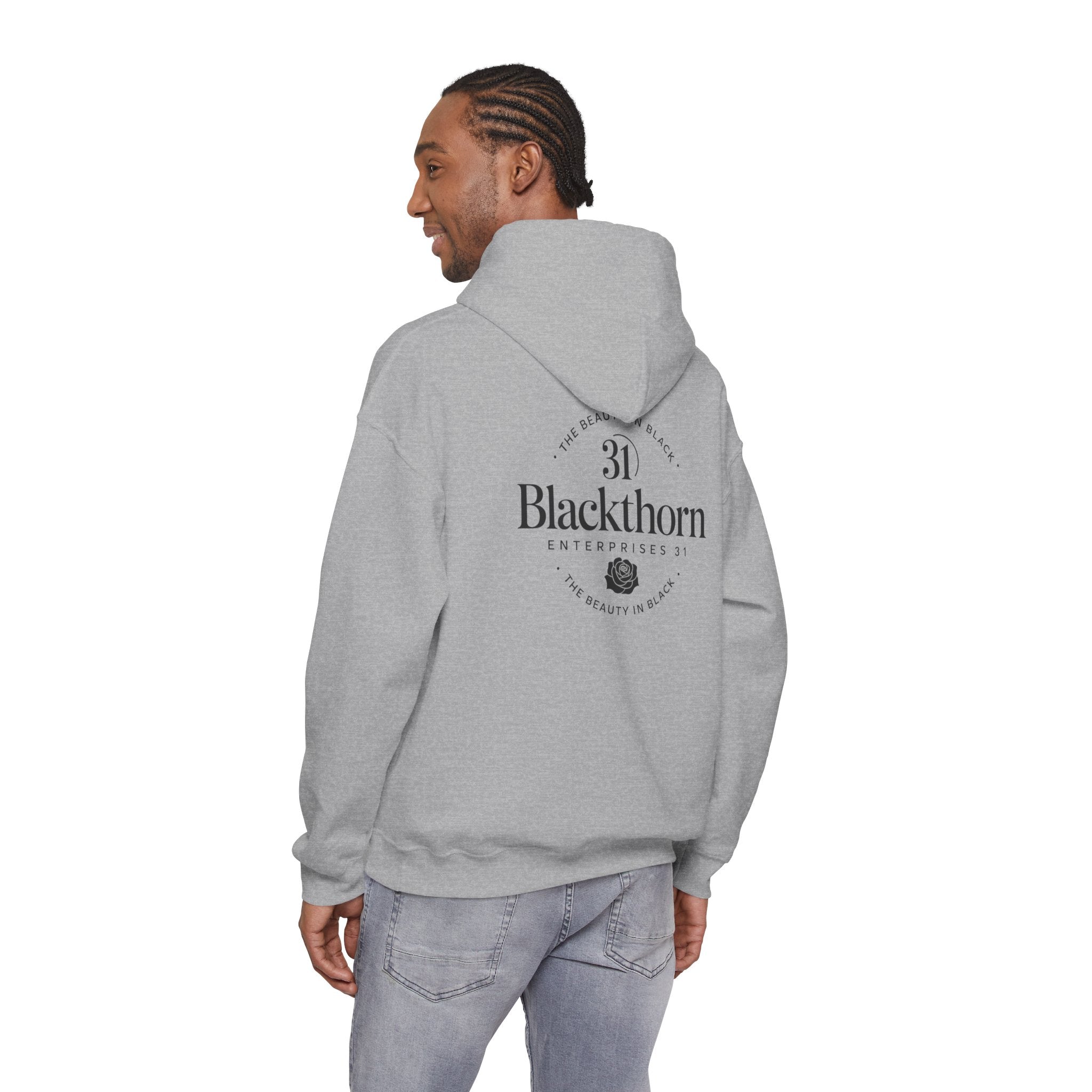 Blackthorn Logo Hoodie — Simple Black Logo Sweatshirt