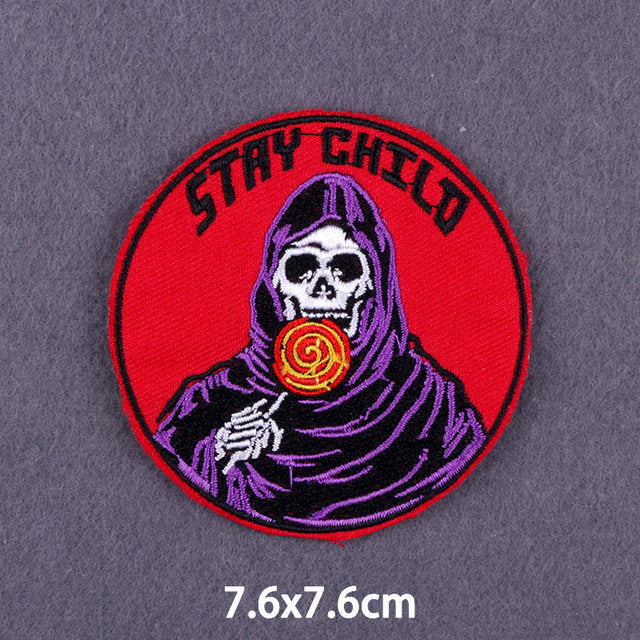 Punk Ghost Embroidered Sticker - Blackthorn 31