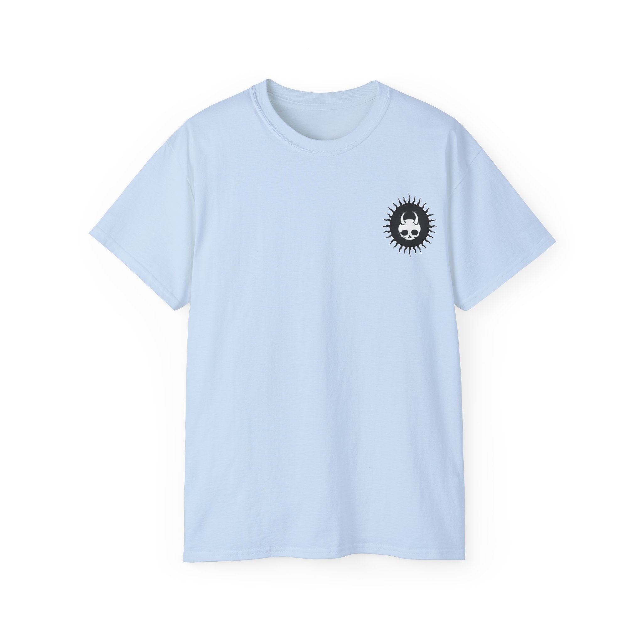Unisex cotton T-shirt by Damned Threads featuring a back view with a simple, comfortable design and classic fit.