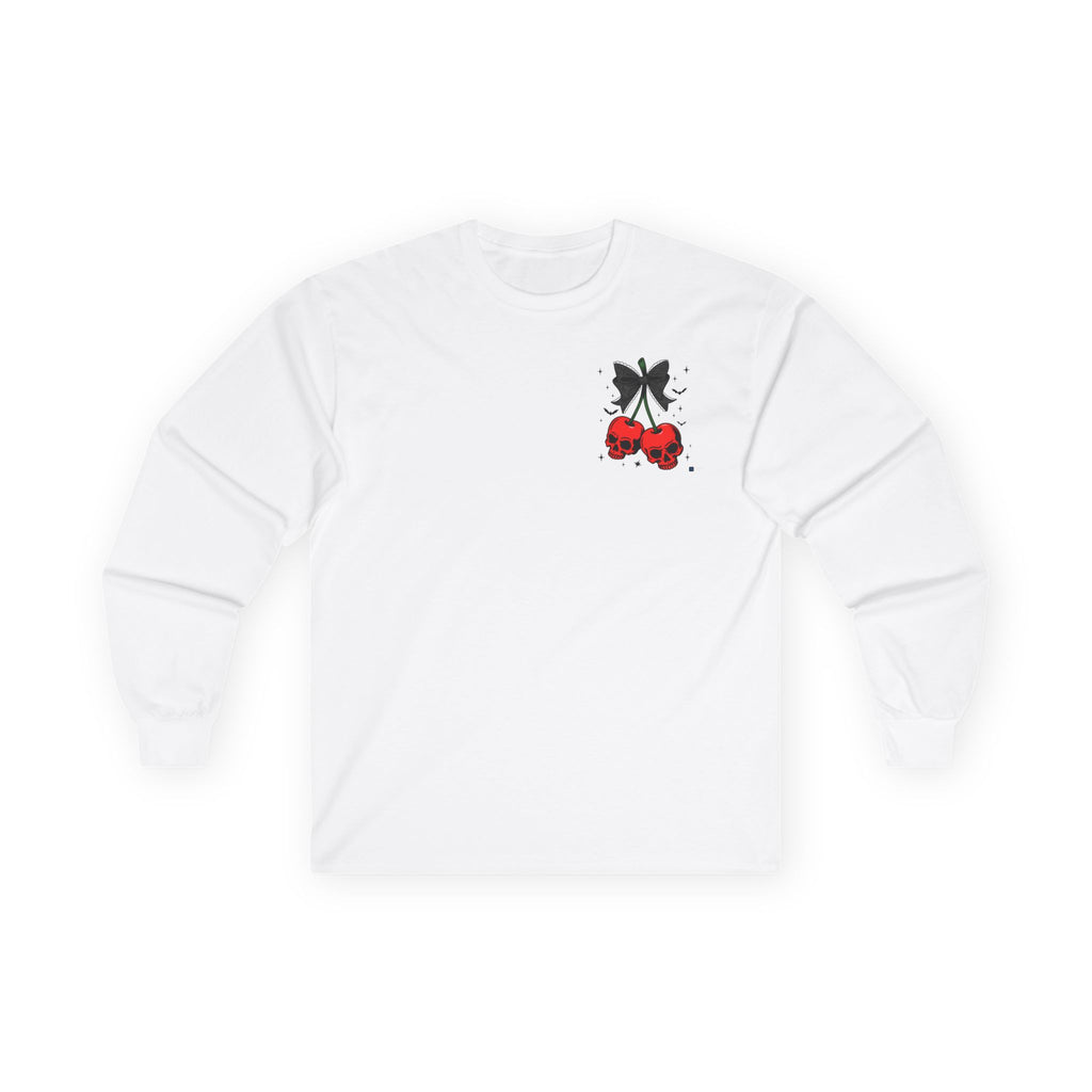Cherry Skull Long Sleeve Tee — Blackthorn 31 Logo on Back - Blackthorn 31