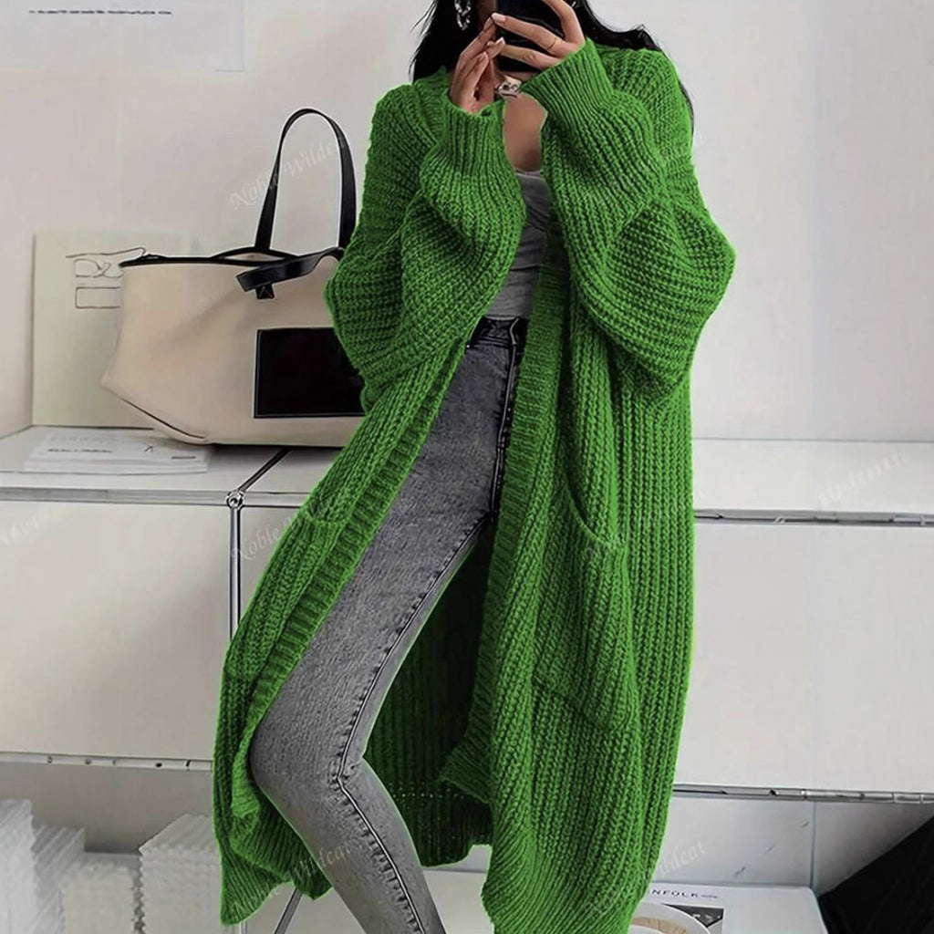 Idle Style Loose Thick Knitted Coat For Women - Blackthorn 31