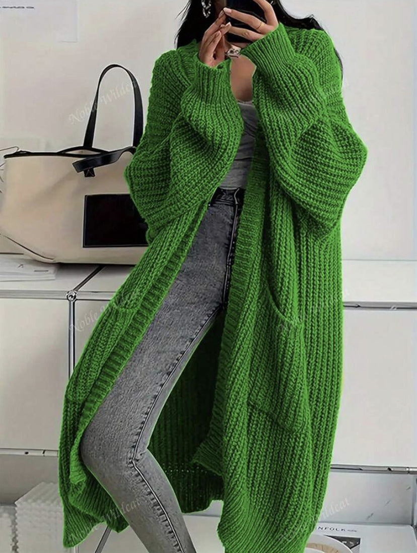 Idle Style Loose Thick Knitted Coat For Women - Blackthorn 31