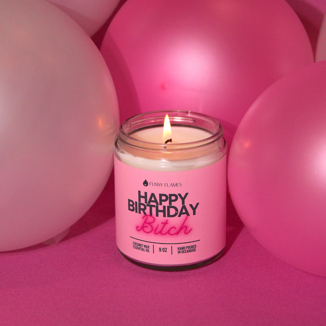 Happy Birthday Bitch - Funny Birthday Cake Candle - Blackthorn 31