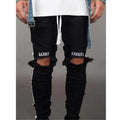 Denim trousers black male ripped jeans - Blackthorn 31
