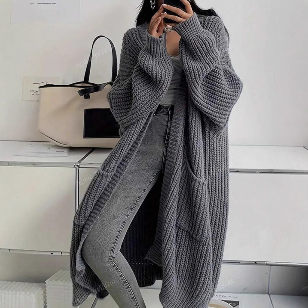 Idle Style Loose Thick Knitted Coat For Women - Blackthorn 31