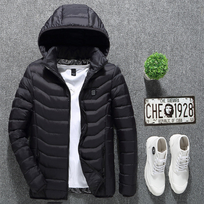 New Heated Jacket Coat USB Electric Jacket Cotton Coat Heater Thermal Clothing Heating Vest Men's Clothes Winter - Blackthorn 31