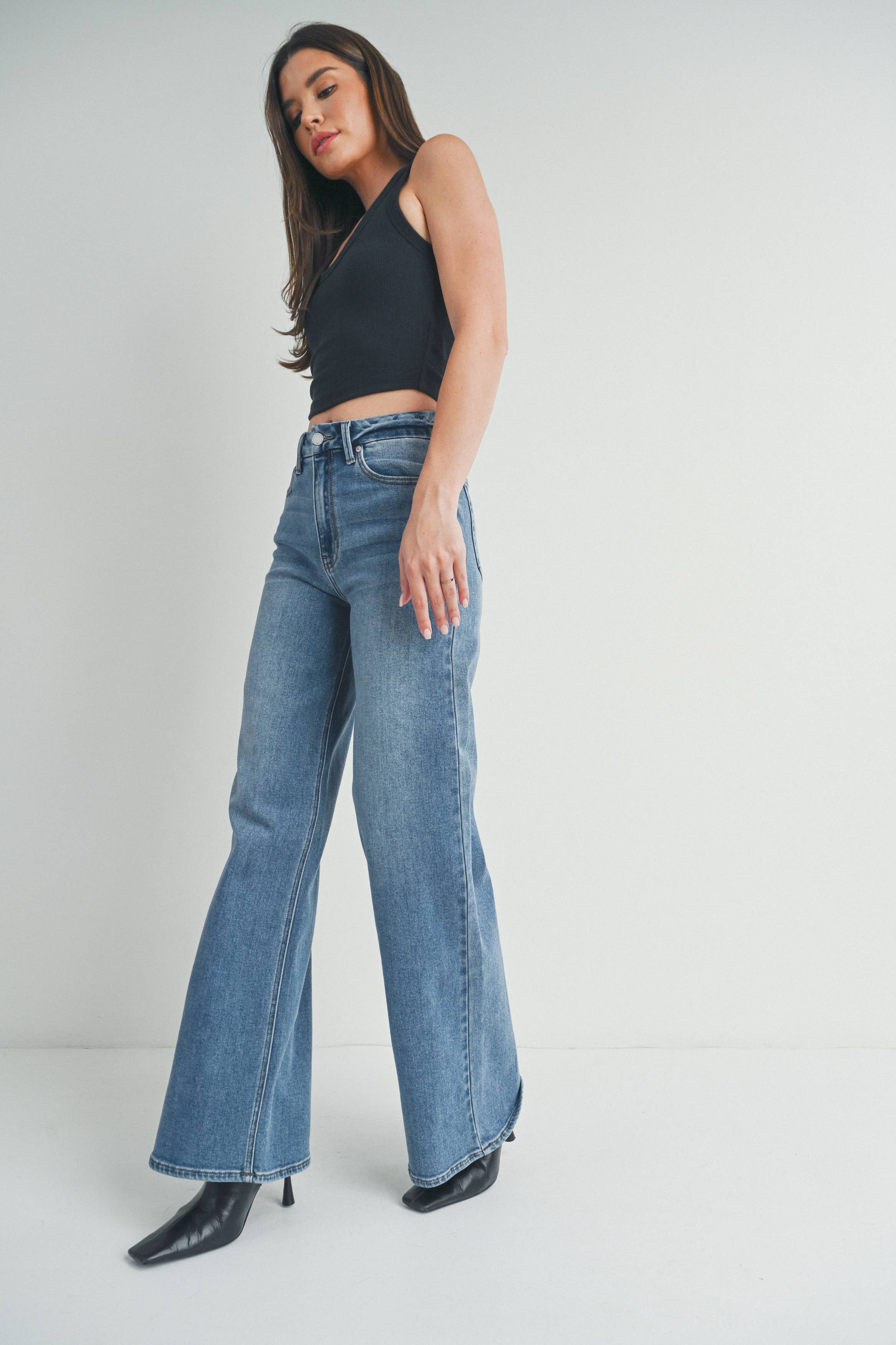 JBD HR Palazzo Wide Leg Jean - Blackthorn 31