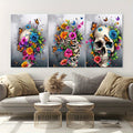 3 Pieces Skull Art Canvas Painting - Framed Contemporary Abstract Minimalist Artwork For Living Room Bedroom Bathroom--Selling On Temu Is Prohibited - Blackthorn 31
