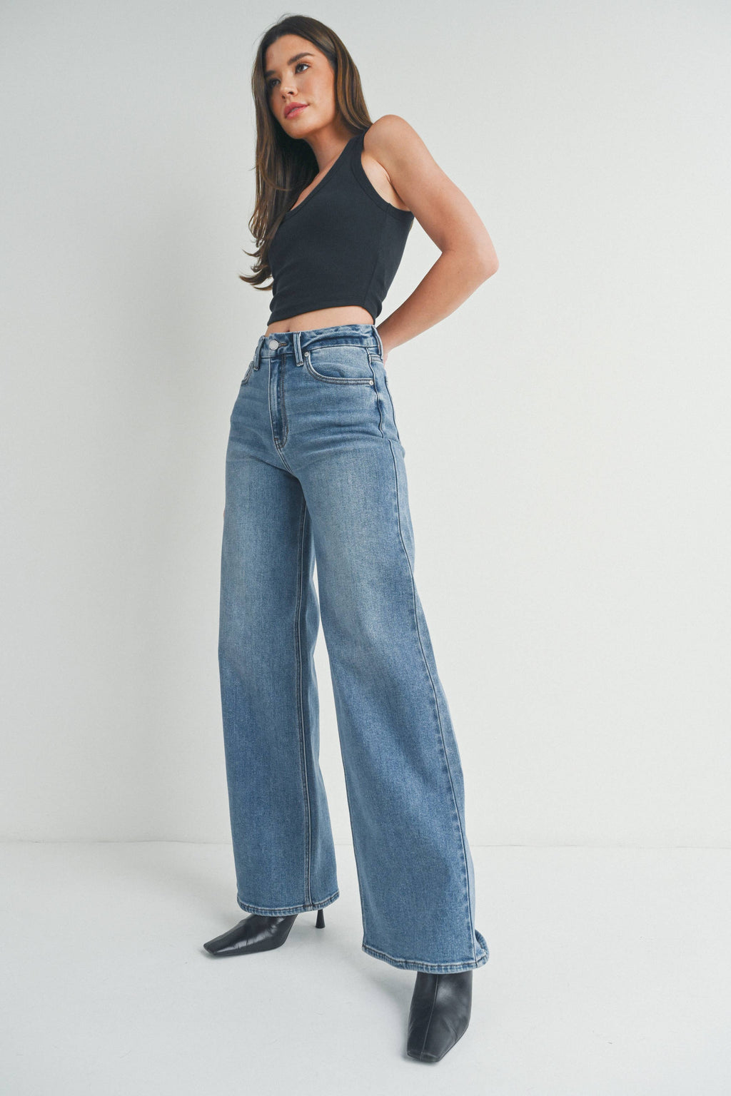 JBD HR Palazzo Wide Leg Jean - Blackthorn 31