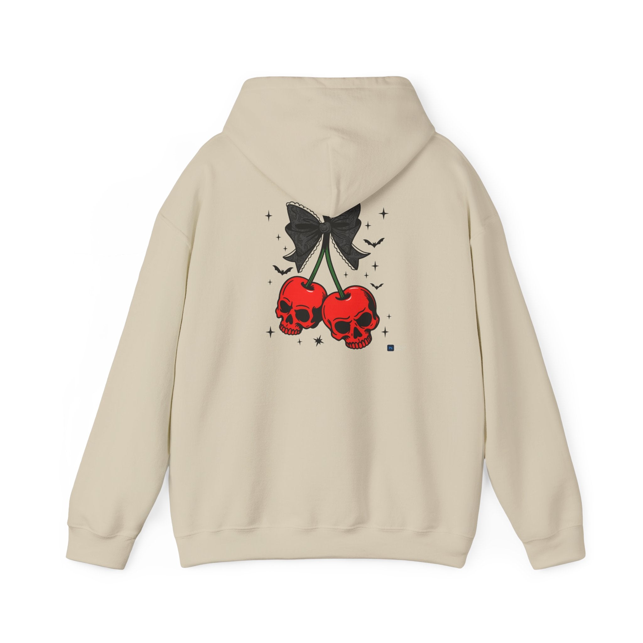 Cherry Skull Logo Hoodie — Gothic Cherry Skull Sweatshirt - Blackthorn 31