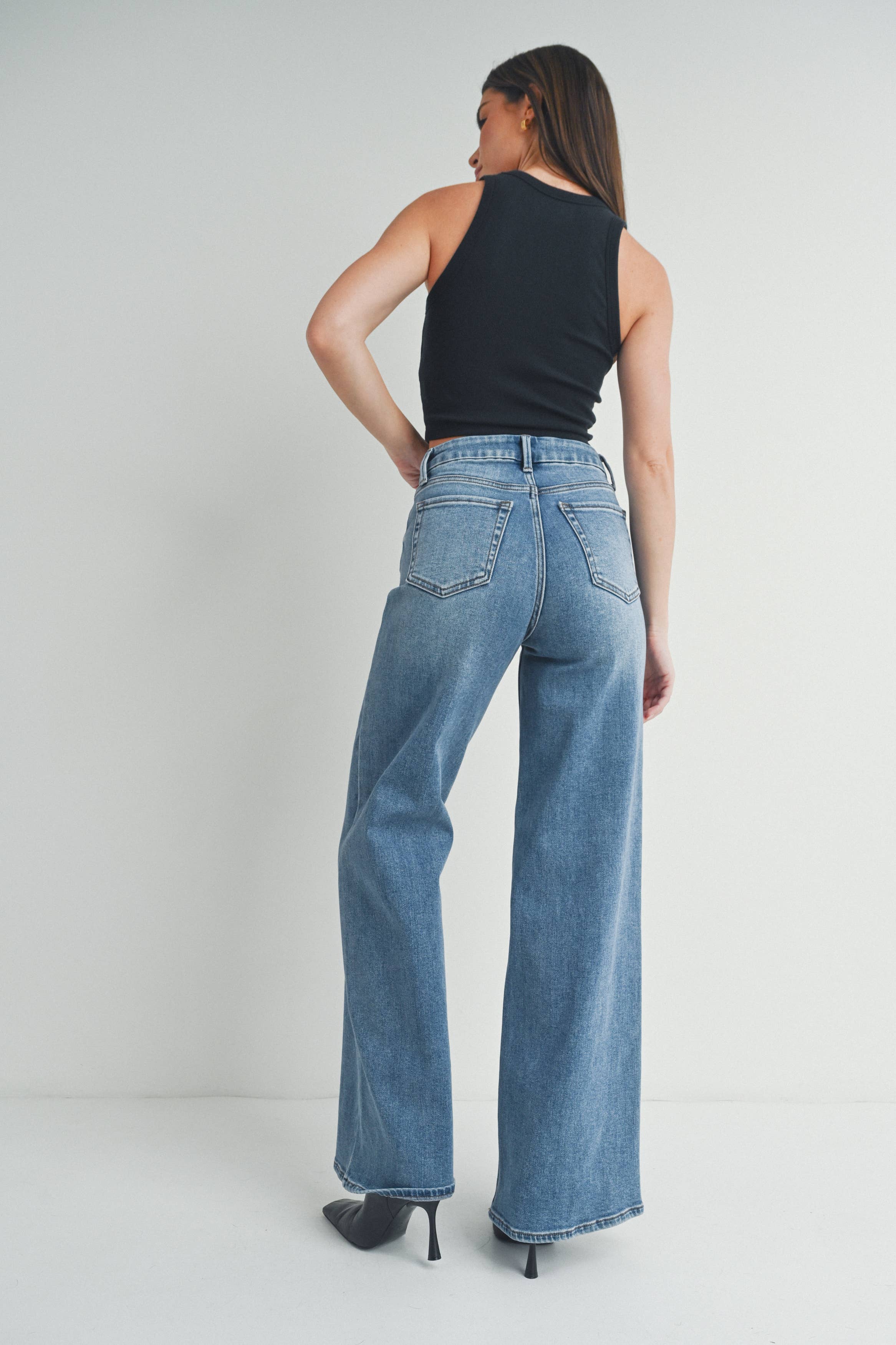 JBD HR Palazzo Wide Leg Jean - Blackthorn 31