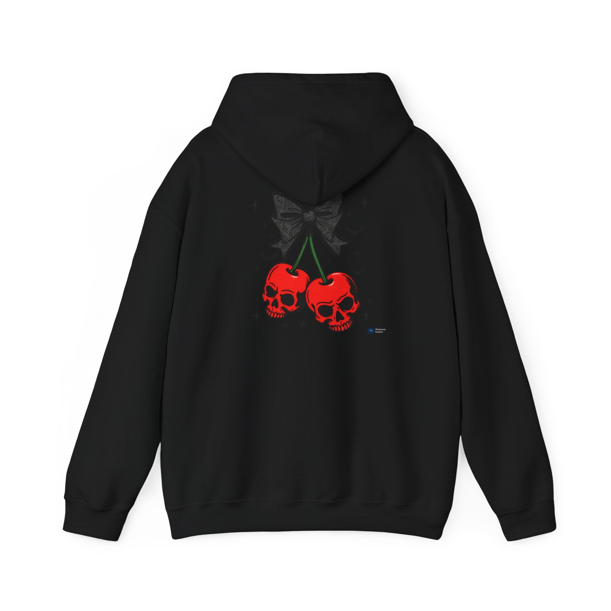 Cherry Skull Logo Hoodie — Gothic Cherry Skull Sweatshirt - Blackthorn 31