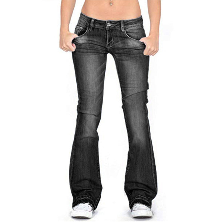 Blackthorn 31 women's jeans trousers, classic blue denim with five-pocket design, slim fit, and belt loops.