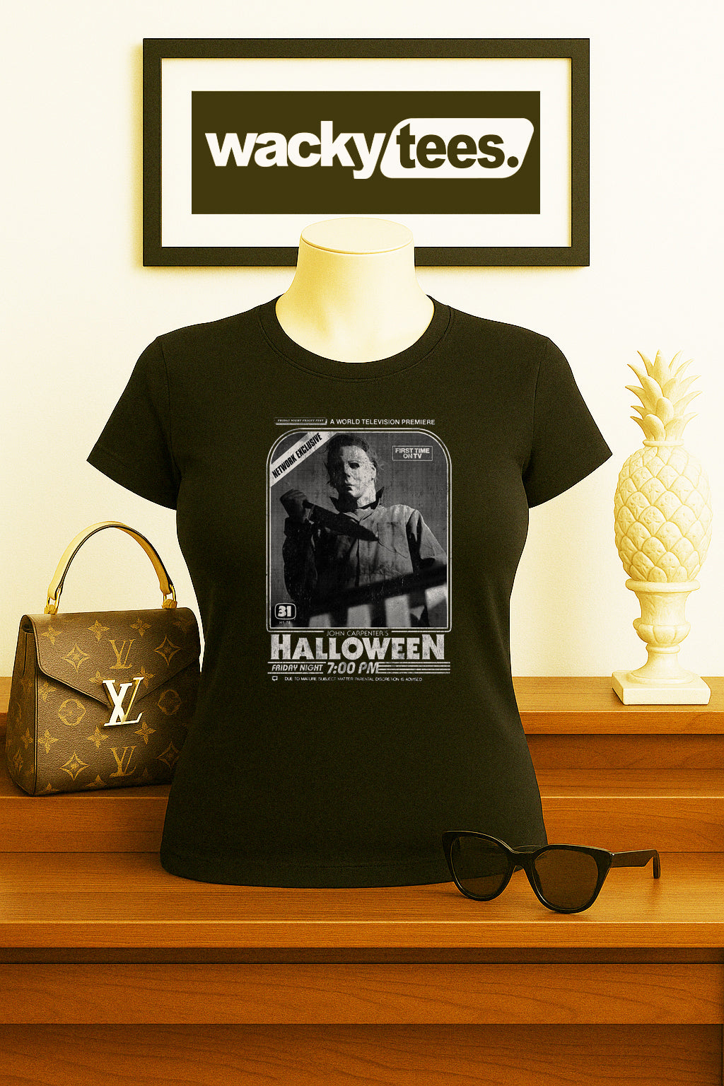 Halloween World Television Premiere Horror Michael Graphic Tee Shirt - Blackthorn 31