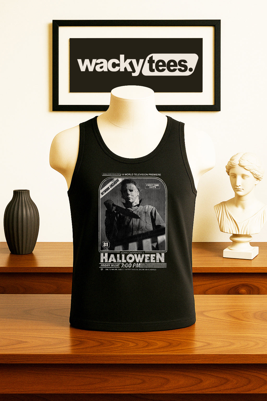 Halloween World Television Premiere Horror Michael Graphic Tee Shirt - Blackthorn 31