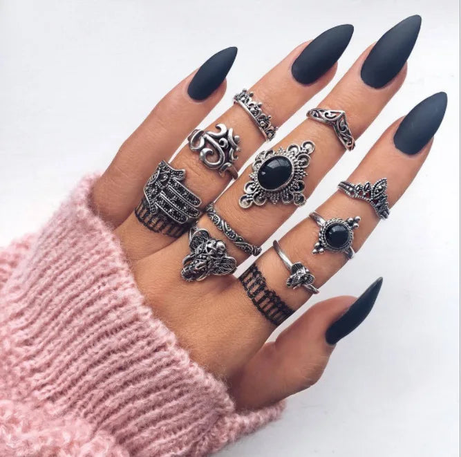 Bohemian Witchy Trendy Ring Sets - Blackthorn 31