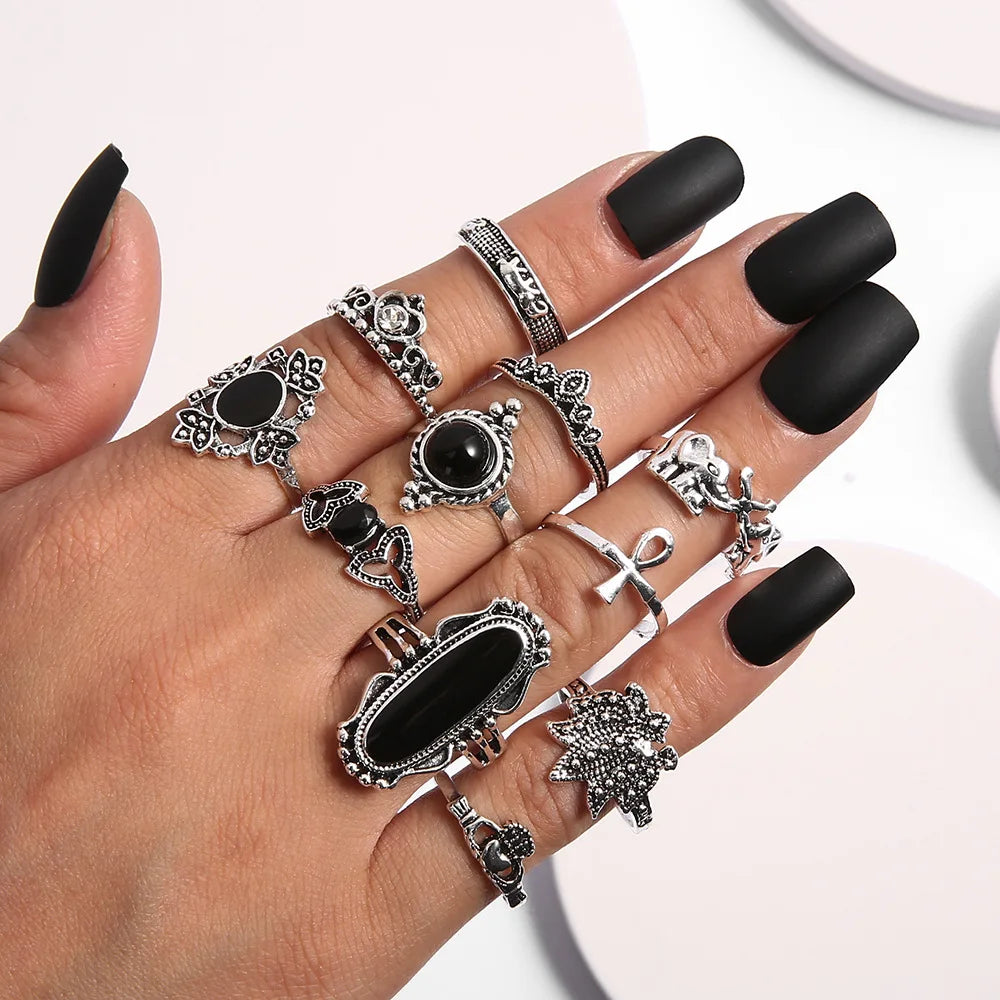 Bohemian Witchy Trendy Ring Sets - Blackthorn 31