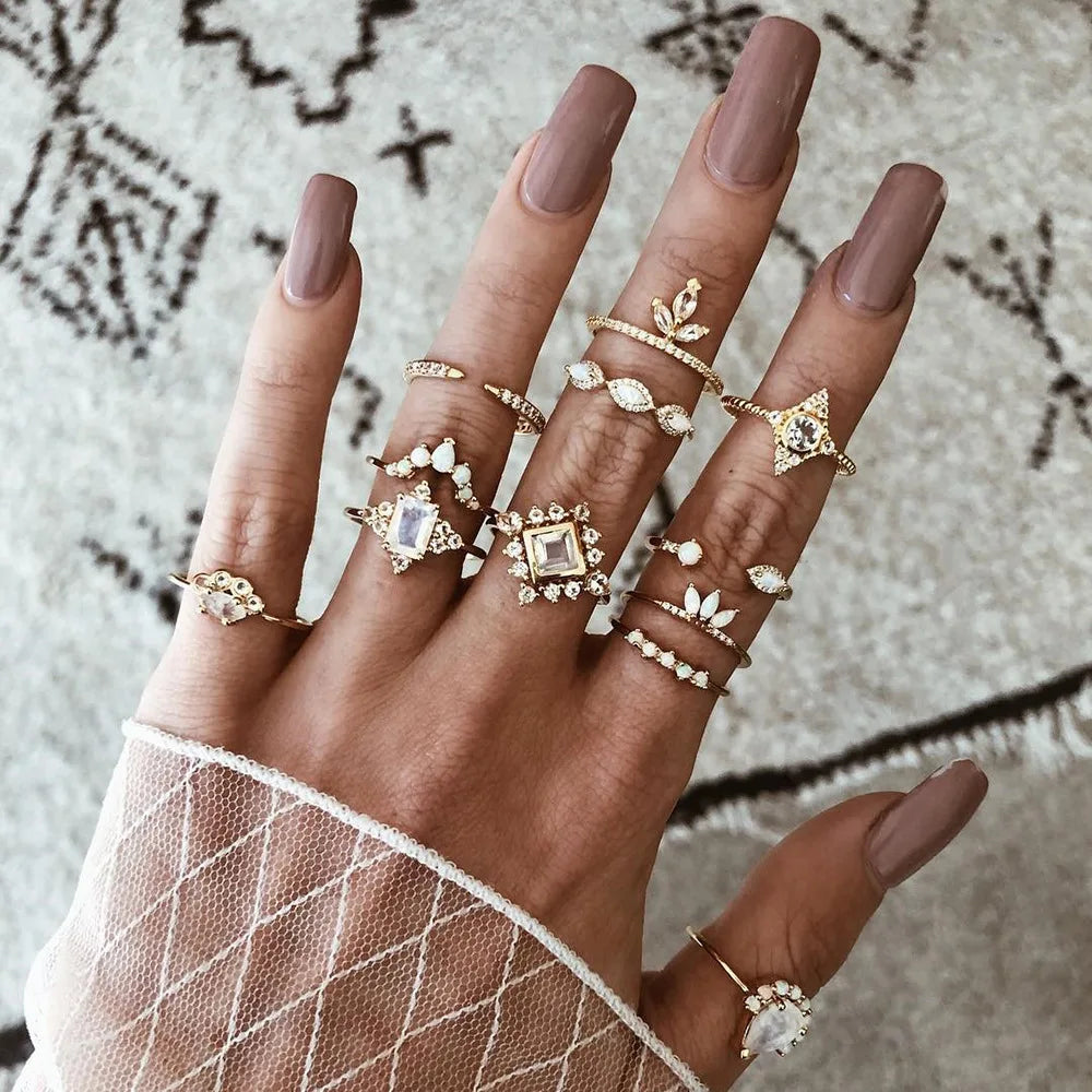 Bohemian Witchy Trendy Ring Sets - Blackthorn 31