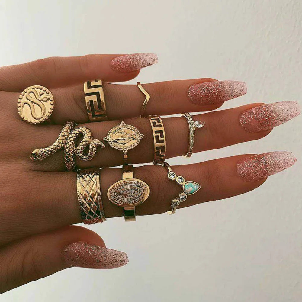 Bohemian Witchy Trendy Ring Sets - Blackthorn 31