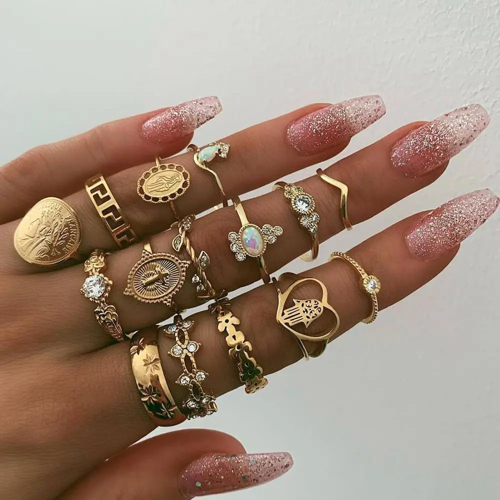 Bohemian Witchy Trendy Ring Sets - Blackthorn 31