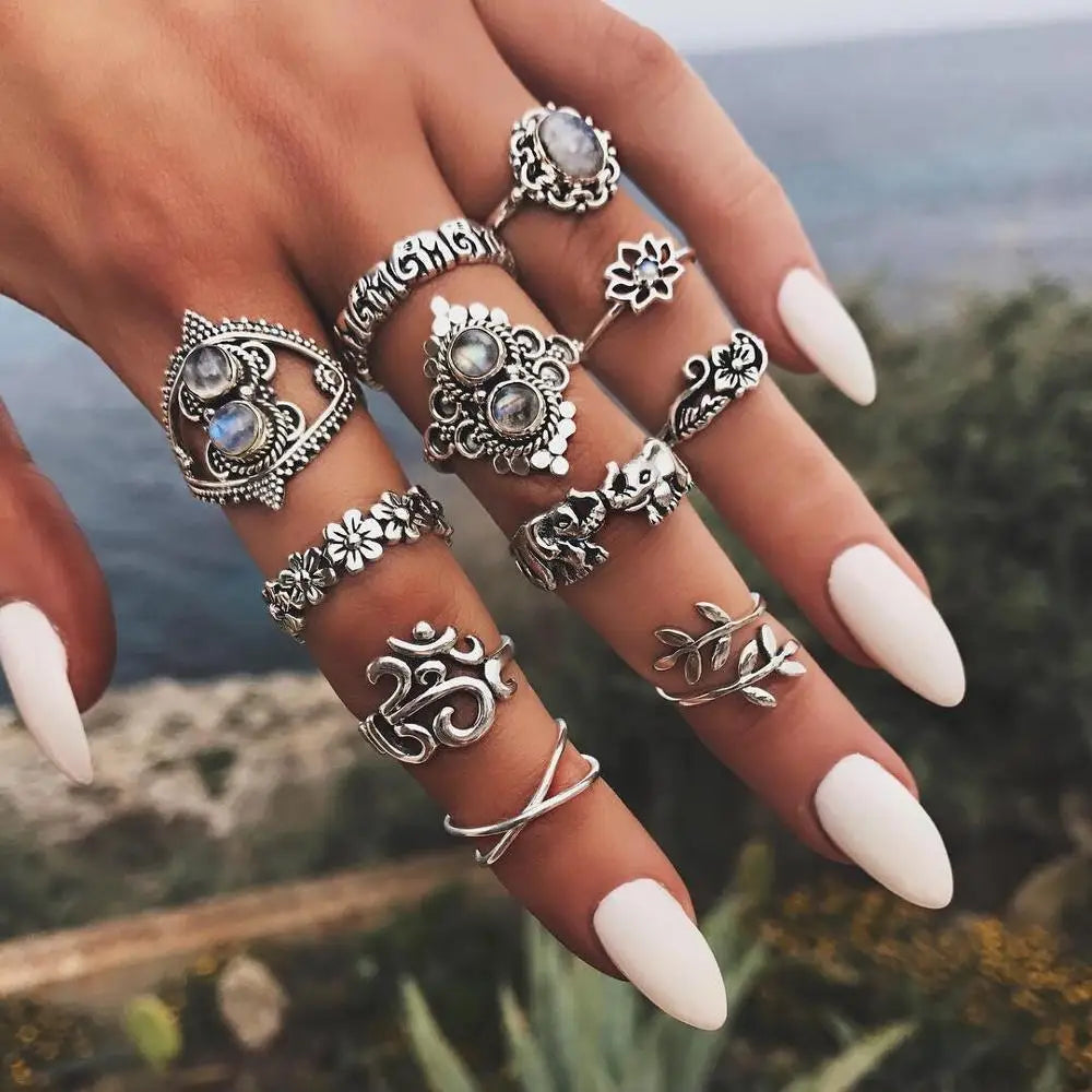 Bohemian Witchy Trendy Ring Sets - Blackthorn 31