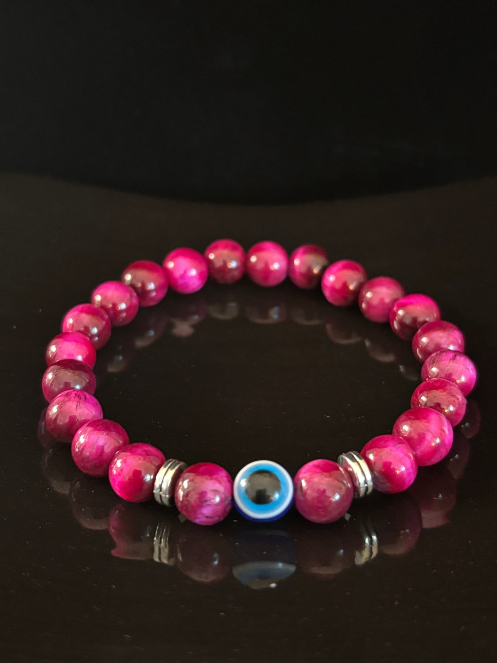 Evil Eye Style Beaded Bracelets – Handmade Natural Stone Protection - Blackthorn 31