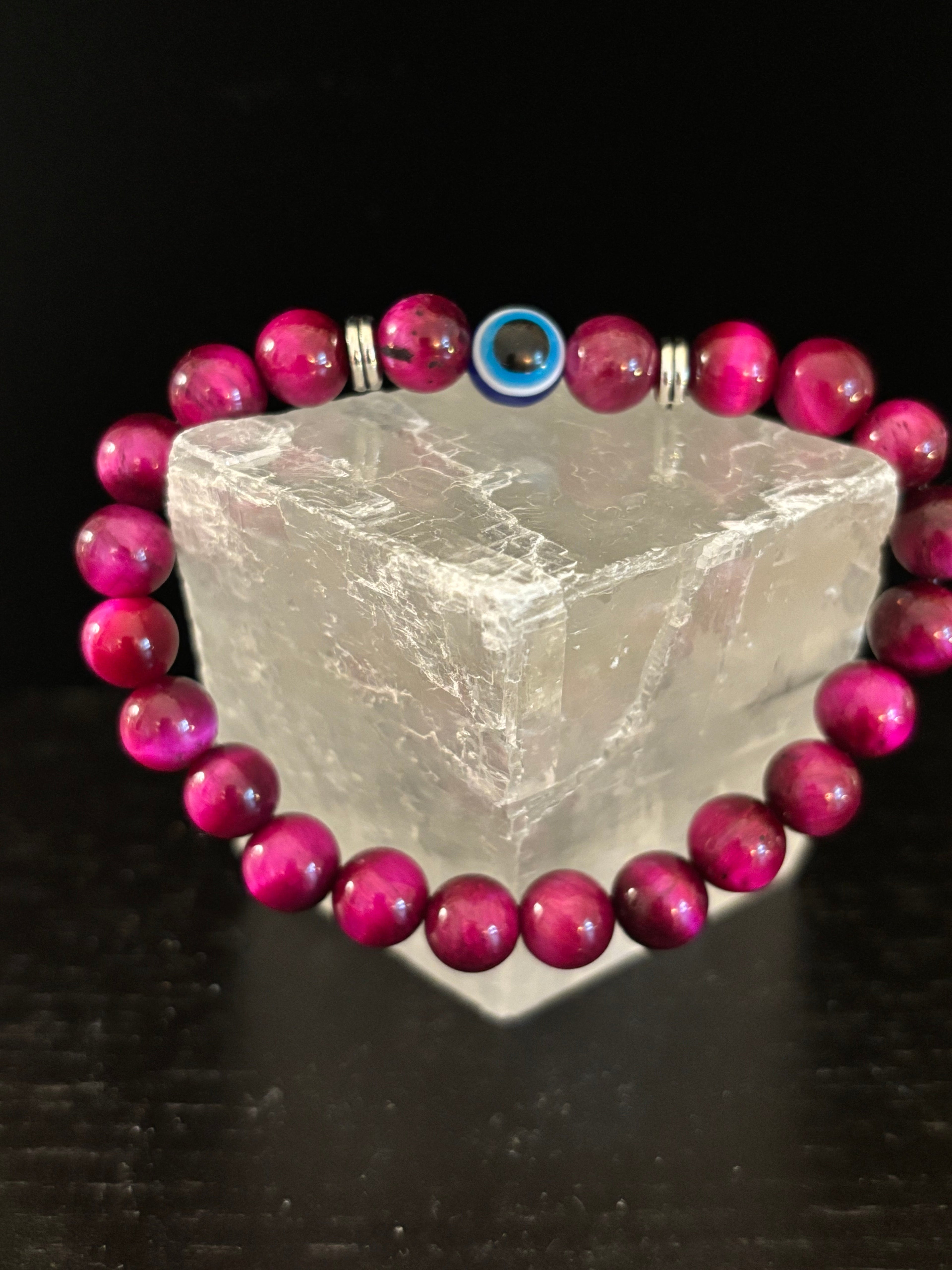 Evil Eye Style Beaded Bracelets – Handmade Natural Stone Protection - Blackthorn 31