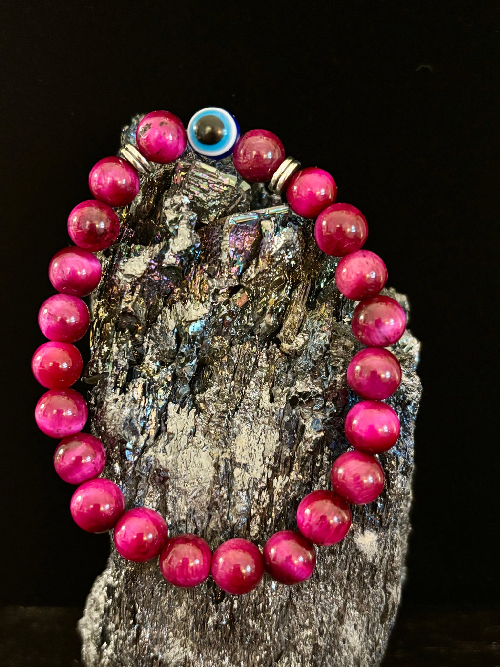 Evil Eye Style Beaded Bracelets – Handmade Natural Stone Protection - Blackthorn 31
