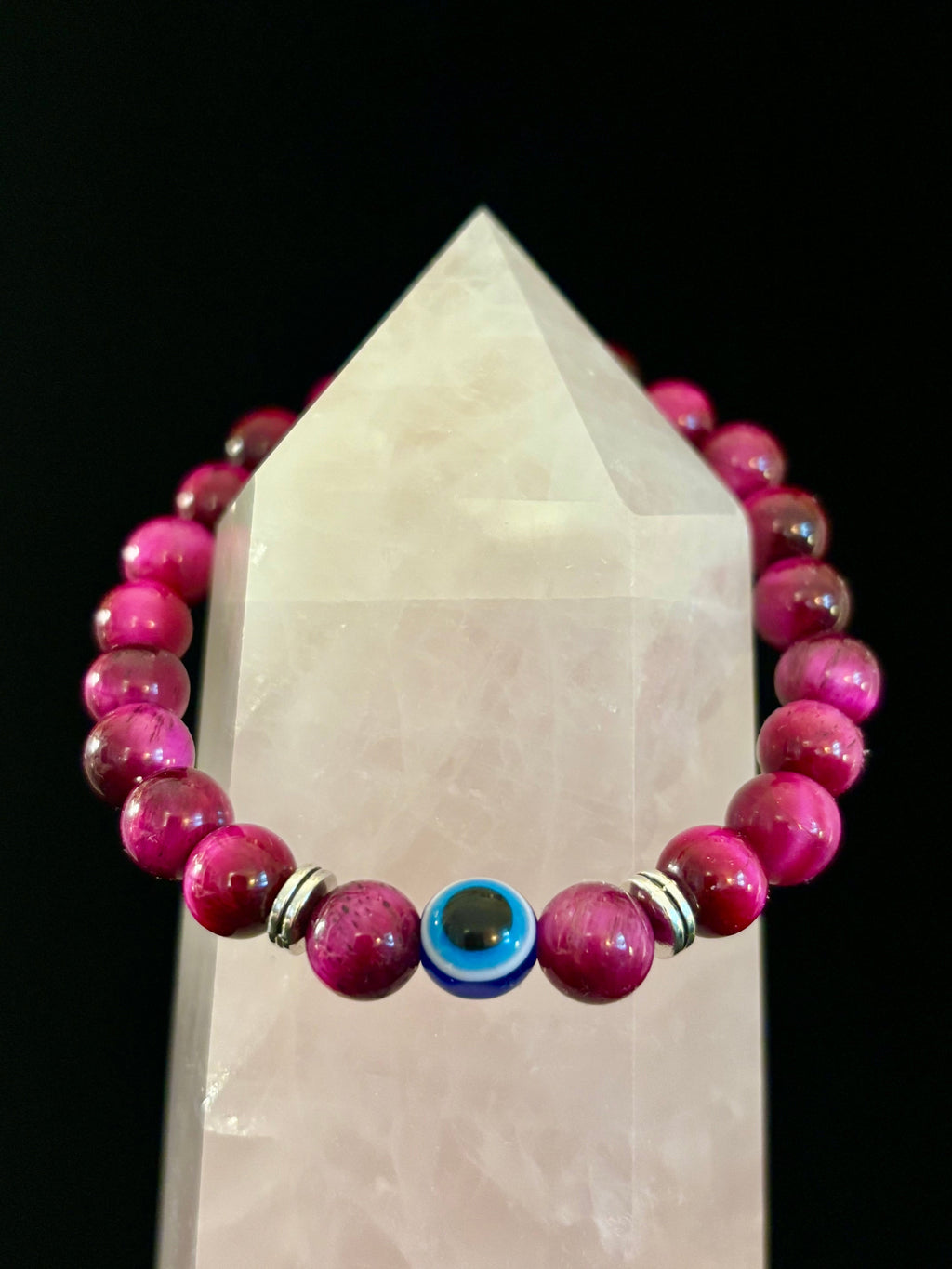 Evil Eye Style Beaded Bracelets – Handmade Natural Stone Protection - Blackthorn 31