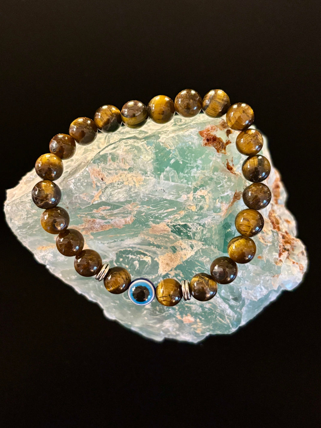 Evil Eye Style Beaded Bracelets – Handmade Natural Stone Protection - Blackthorn 31