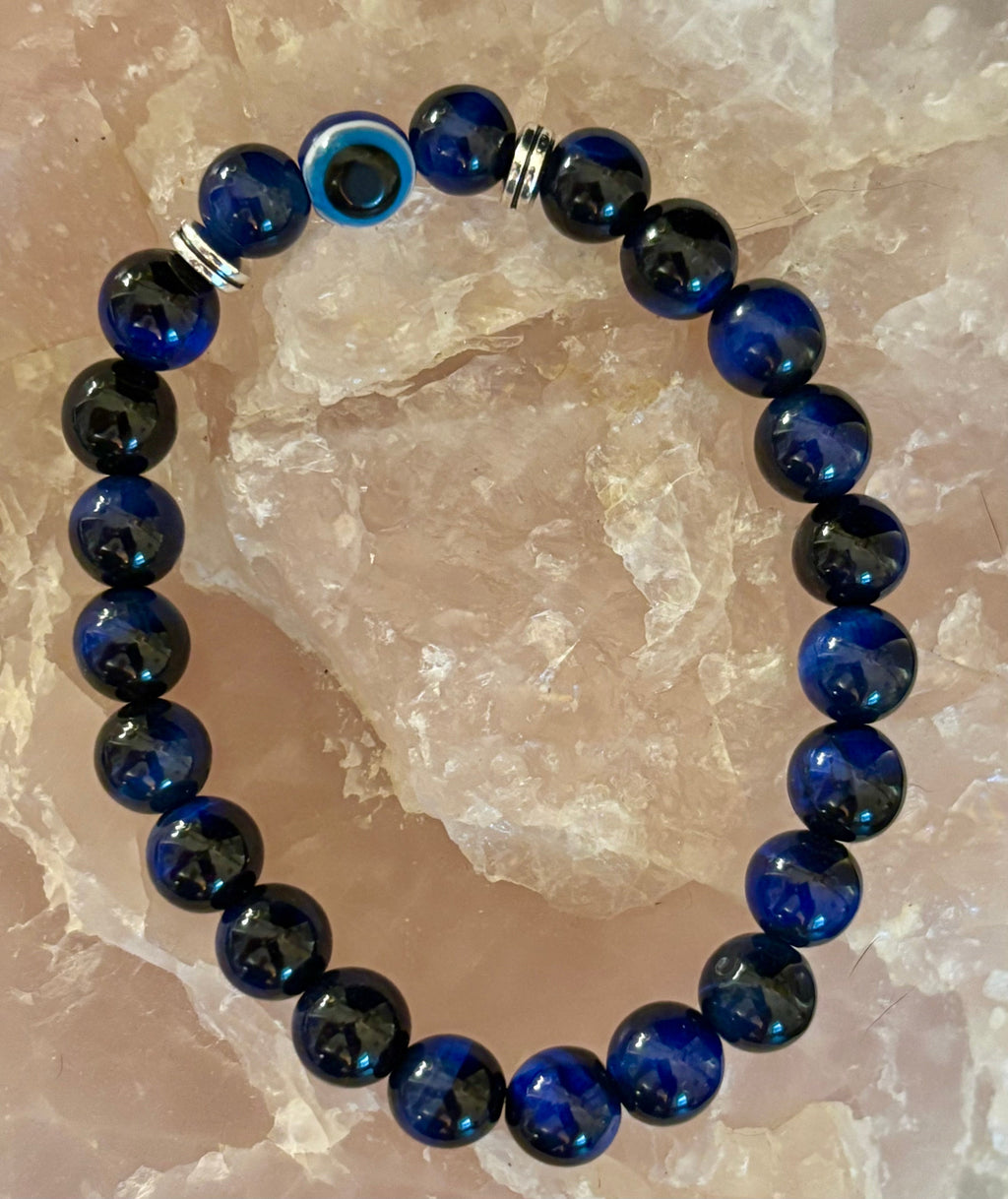 Evil Eye Style Beaded Bracelets – Handmade Natural Stone Protection - Blackthorn 31