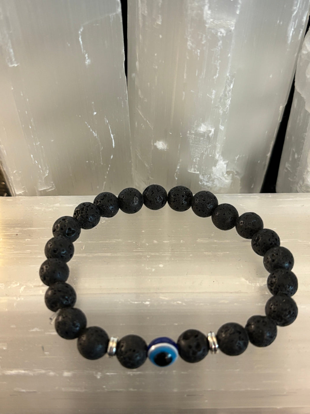 Evil Eye Style Beaded Bracelets – Handmade Natural Stone Protection - Blackthorn 31