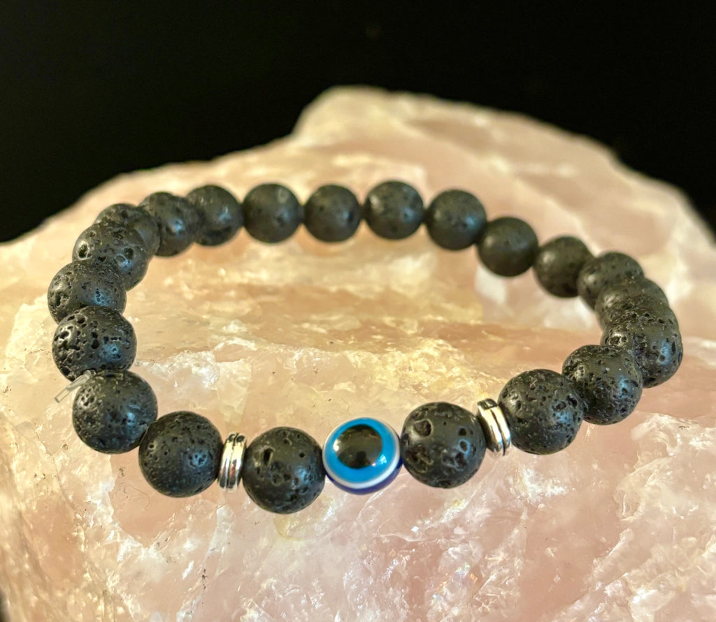 Evil Eye Style Beaded Bracelets – Handmade Natural Stone Protection - Blackthorn 31