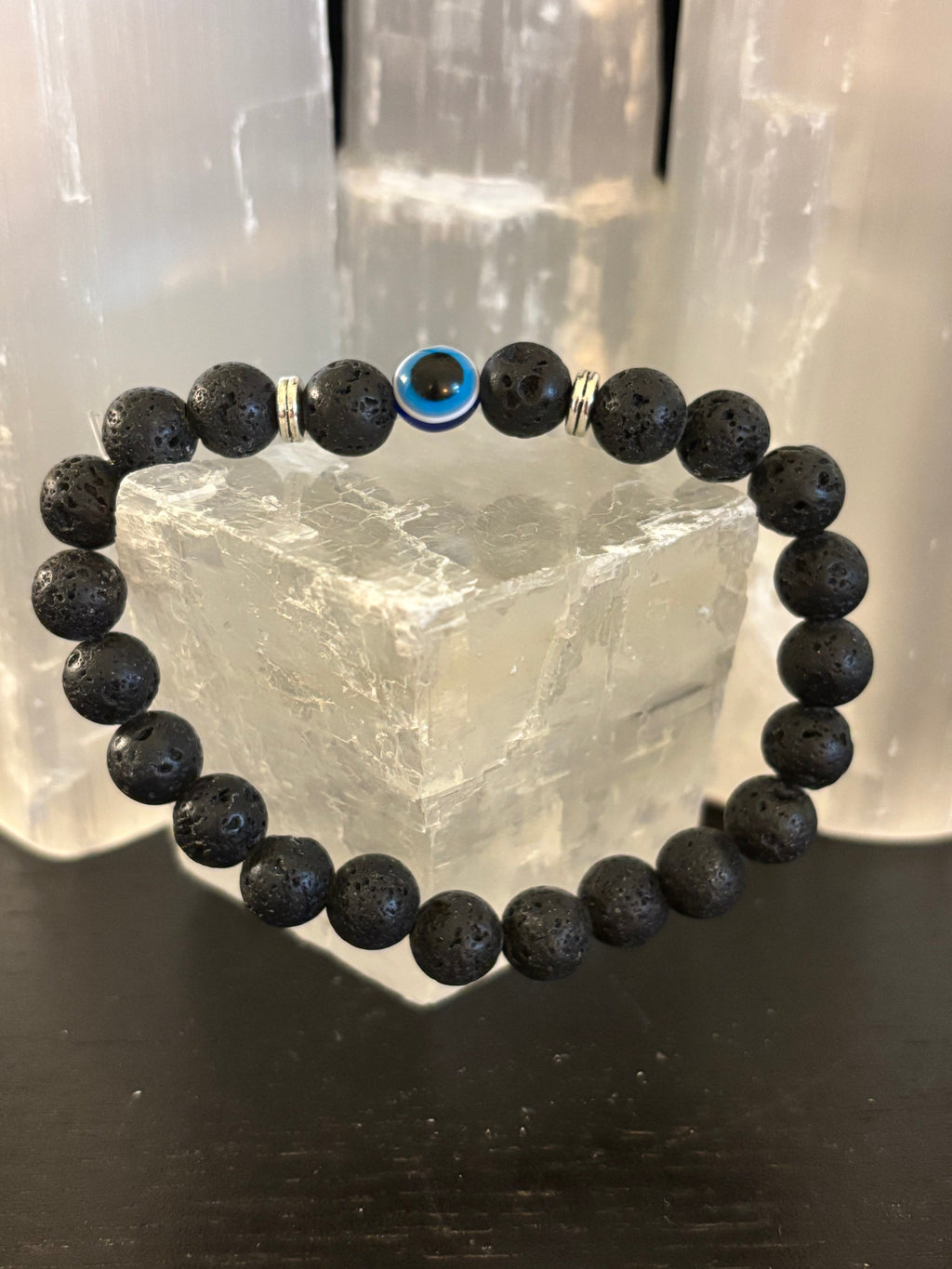 Evil Eye Style Beaded Bracelets – Handmade Natural Stone Protection - Blackthorn 31