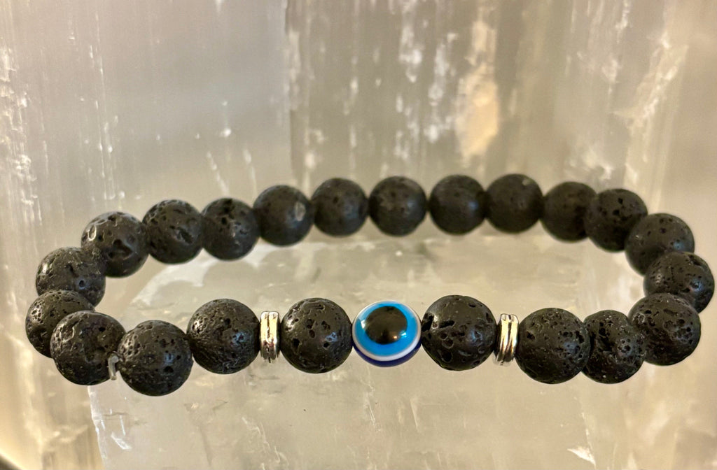Evil Eye Style Beaded Bracelets – Handmade Natural Stone Protection - Blackthorn 31
