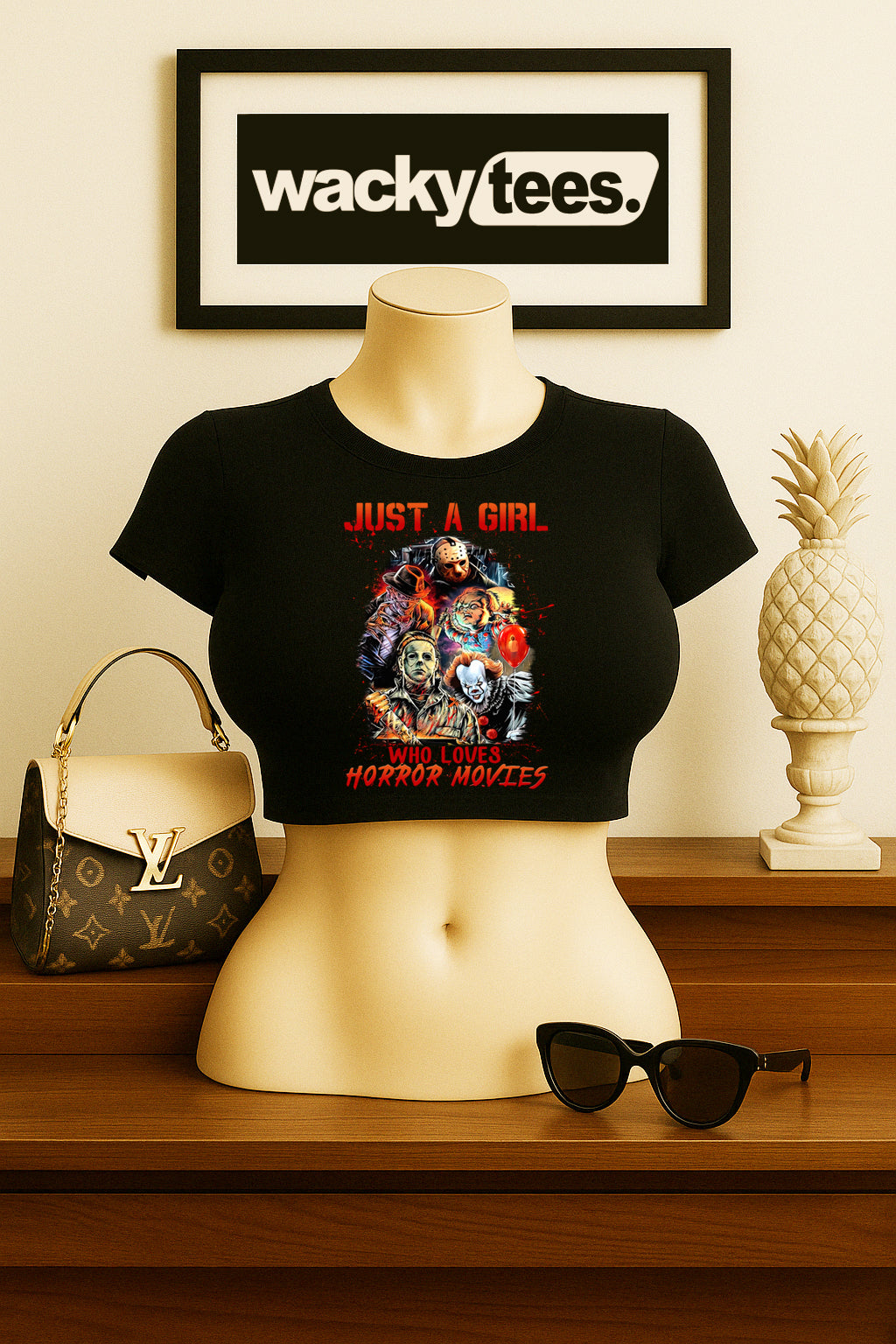 Just a Girl Who Loves Horror Movies 2 Horror Terror Halloween Graphic Tee Shirt - Blackthorn 31
